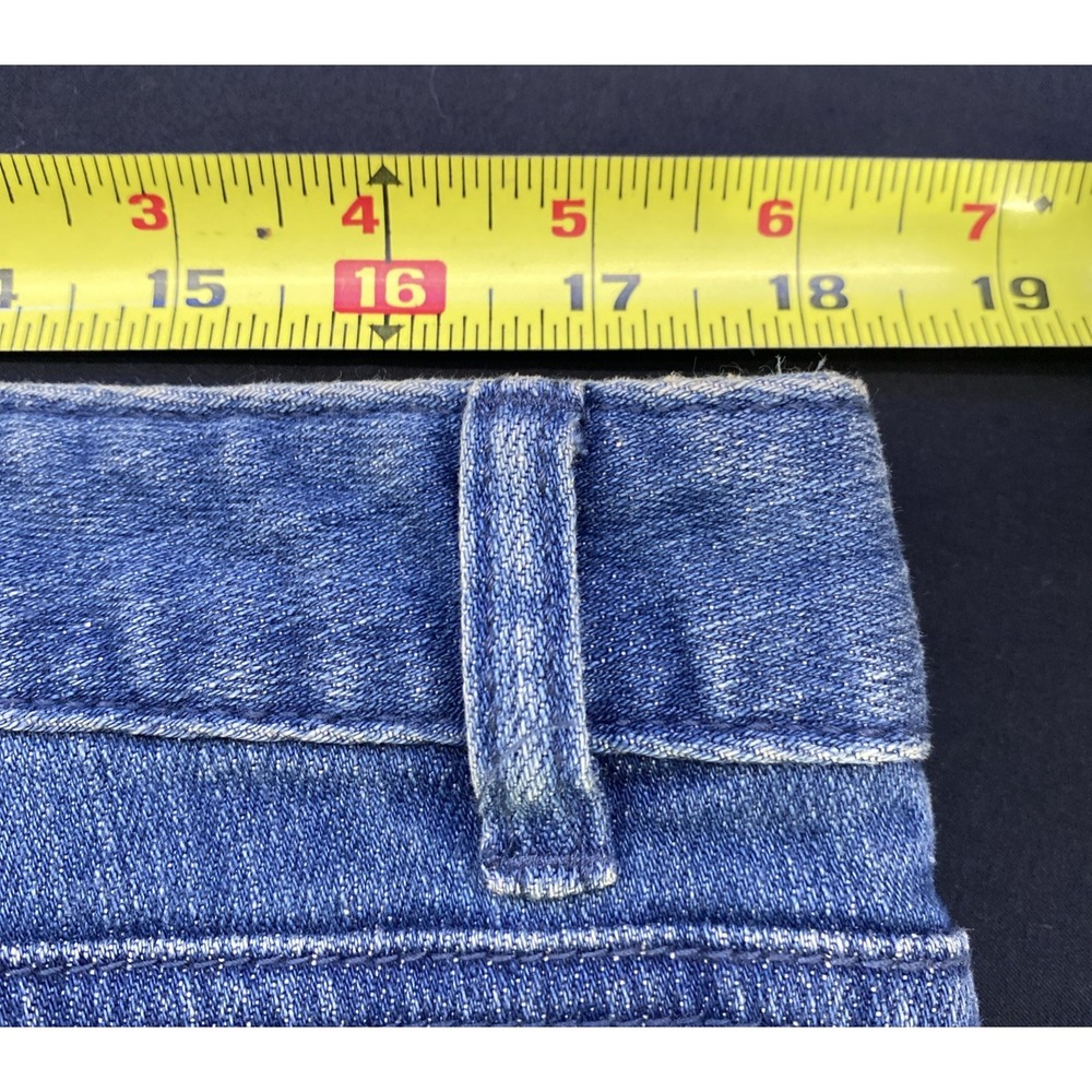 Michael Kors Blue Skinny Jeans Mid Rise Bead Embroidered Women's 16 Vintage Wash - Picture 11 of 15